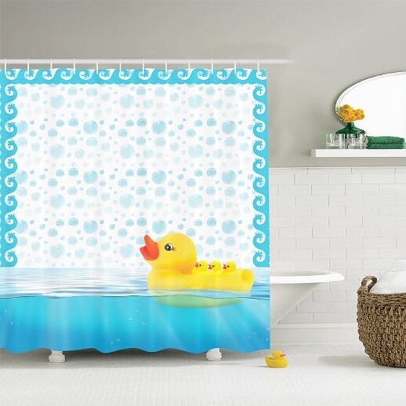 Ambesonne Bath Shower Curtain Rubber Duck Print Poshmark